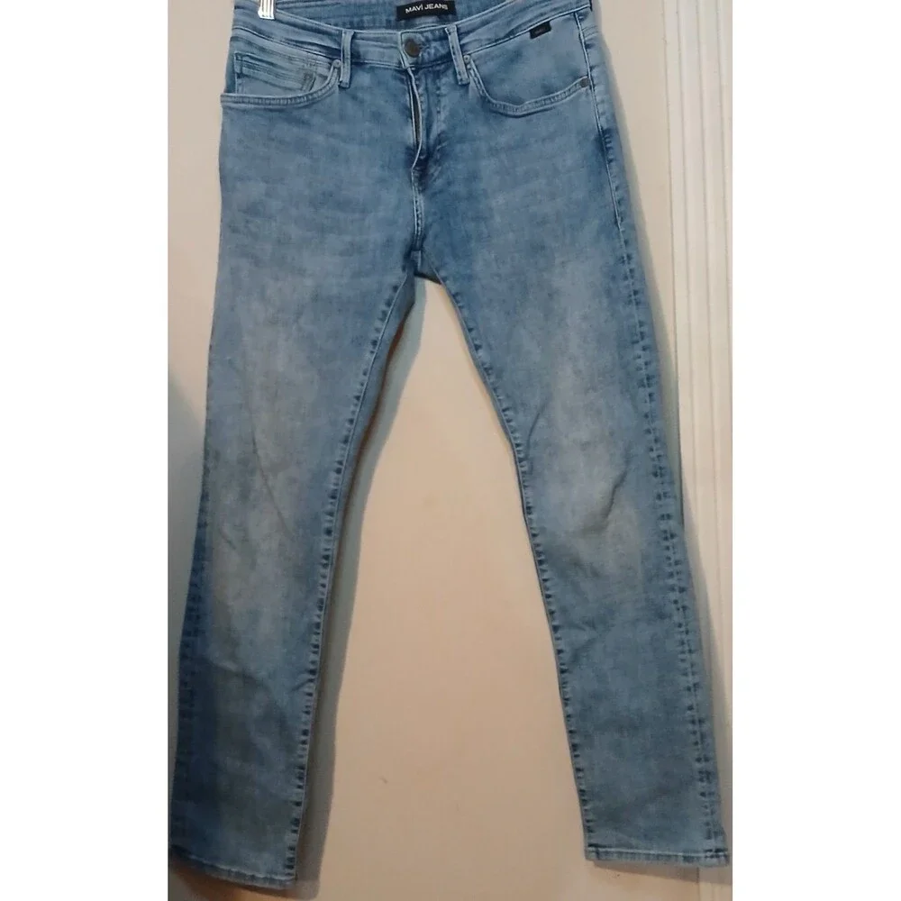 Mavi Jake Slim Fit Jeans Mens 30x30 Light Wash Stretch Denim Blue Pants